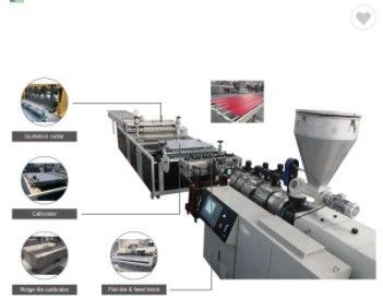 Conical Twin Screw PVC Glazed Roof Sheet Extruding Machine with ABB Inverte