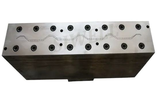 Silver PVC Corrugated Hollow Roofing Extrusion Mould for Smooth Production Process